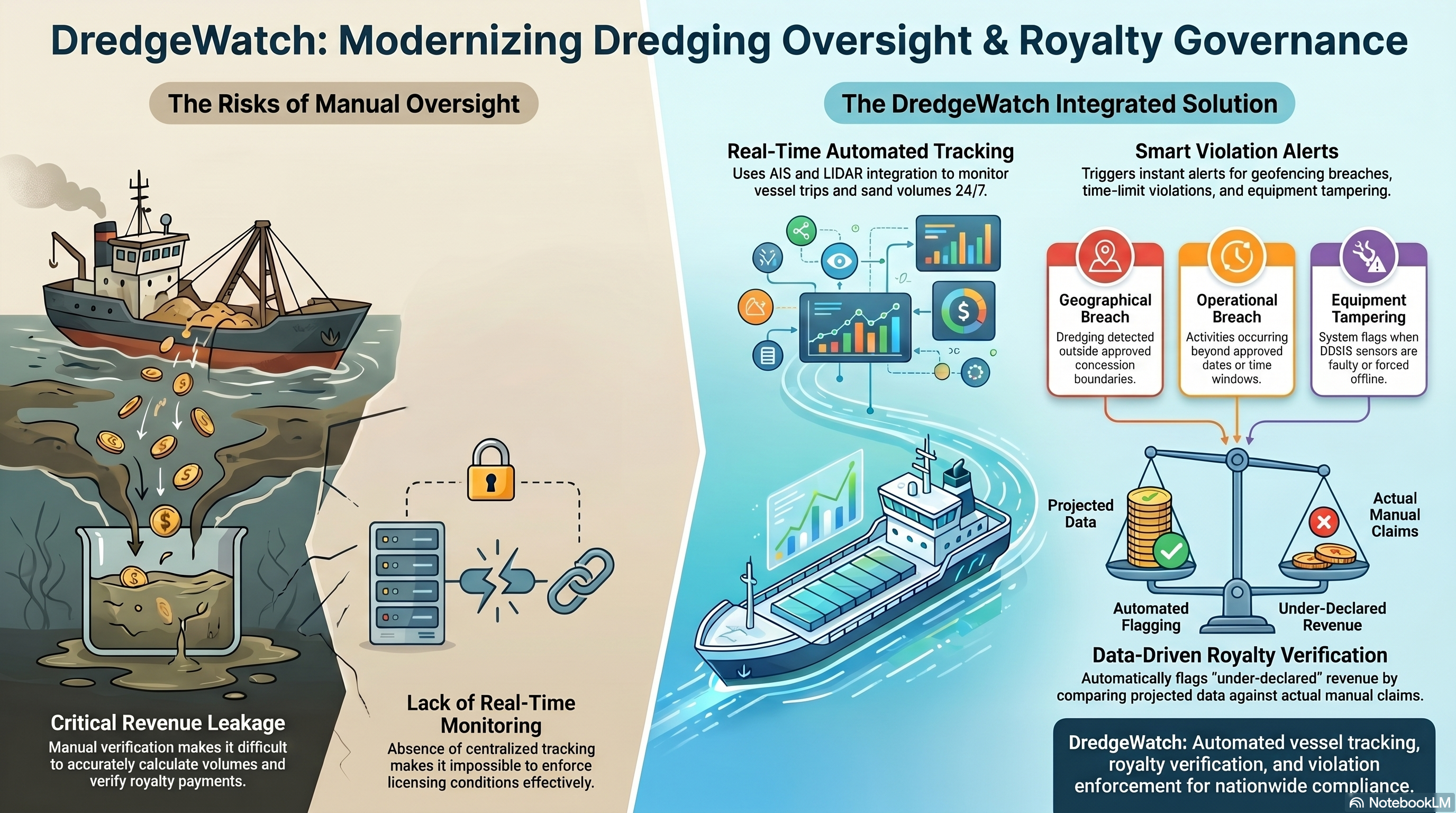 DredgeWatch - Smart Dredging Oversight, Royalty Verification & Compliance Management